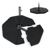 Tangkula offset umbrella base with four plates for enhanced stability.