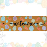 Tangren 48x16 front door mat with Easter welcome design for outdoor and indoor entry