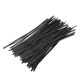 Tangser black 6-inch twist ties with plastic coating for durable bag sealing