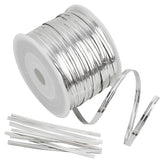 Tangyinrd silver twist ties securing bread bags for freshness and tidy presentation
