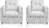 TAOSAMKF chair cover open bag showing 65x43x35 inches for easy moving protection.