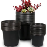 TAQIXI 4-inch plastic nursery pot with drainage holes for healthy seedling growth