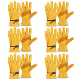 Tarpop cowhide gloves reinforced palm for durable yard work