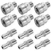 TasuoX 3/8-inch NPT adapter set, complete 12-piece kit for versatile pressure washer connections