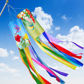 Tatuo twin hummingbird windsock with bright colors for yard decoration