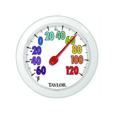 Taylor 5631 Colortrack Dial outdoor thermometer with bold numbers for easy reading on the patio