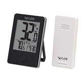 Taylor thermometer base unit display shows indoor and outdoor temps clearly.