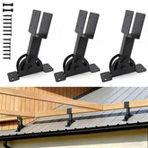 TAYORY roof riser brackets 3-pack in black for durable pergola support.