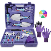 Tbltaca garden tool set floral print with comfortable grip for extended use.