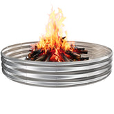 TBMLC camp fire ring top view shows generous 6ft diameter for backyard fires