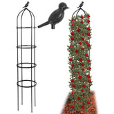 TCBWFY 6ft garden obelisk trellis front view supports climbing plants with vertical elegance.