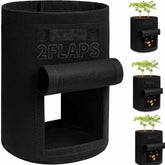 TCBWFY potato grow bag with two harvest windows for easy picking