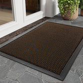 tchdio front door mat outside entrance offers durable protection against dirt.