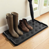 Tchdio Rubber Boot Tray front view showing space for three pairs at entry