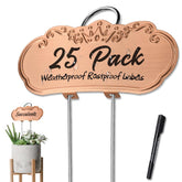 TCYPUHL metal plant labels with artistic patterns for elegant garden markers