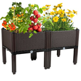 TDDSS Raised Garden Bed with Legs assembly view showing easy setup for patios