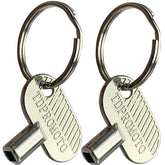 TDPROMOTO metal sprinkler key 2-pack front view for Orbit timers, durable and secure