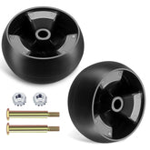 Techecook 734-04155 deck wheels 2-pack for Cub Cadet, durable on uneven terrain.