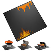 Techstarry 29x29 under grill mat setup protecting outdoor surface from heat.