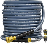 TechSweepPro 3/8-inch swivel hose shows kink-free flexibility during cleaning tasks