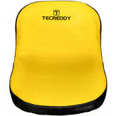 Tecreddy lawn mower seat cover installed on a tractor seat for everyday mowing comfort