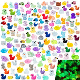 Teenzee 150-pcs mini resin animals set with glossy finishes for DIY crafts.