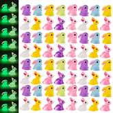 Teenzee Easter mini bunnies luminous resin figures brighten fairy garden accents
