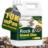 Teexpert rock glue close-up showing durable pebble bonding for walkways