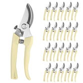 Telooco pruning shears set with beige handles for durable garden pruning