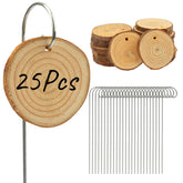 Temlum wooden plant labels with marker pen for clear outdoor labeling.