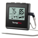 TempPro TP16 front view shows sturdy kitchen thermometer for everyday cooking.