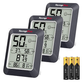 TempPro TP50W digital hygrometer front view shows clear readings for easy room monitoring.