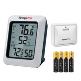 TempPro TP60 outdoor-hygrometer display shows clear outdoor readings