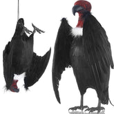 Tenceur vulture effigy 18-inch hanging decoy deters birds in yards.