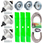 TENGMUJX 48-inch deck spindle kit ready for replacement on John Deere mowers