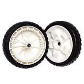 TENGMUJX front-drive 8in wheels set for Toro mowers, ready for installation.