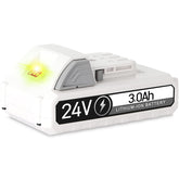 TenHutt 24V battery front view shows compact, powerful design for outdoor tools