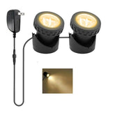 TENSUL warm white pond light with six LEDs for underwater ambiance.