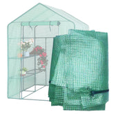 TENTOPMIC greenhouse cover with roll-up door for easy access and ventilation.