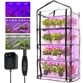 Tentopmic indoor greenhouse with grow lights supports seed starting and healthy growth