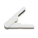 TEONEI rose thorn stripper tool white front view shows ergonomic grip for comfortable use.