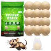 TERMX mothball pack with 12 balls deters rodents in indoor spaces.
