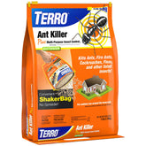 TERRO Ant Killer Plus perimeter treatment around the foundation for outdoor pest control.