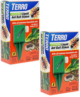 Terro bait stakes outdoors with a see-through window for easy bait monitoring