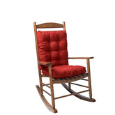 TESICA burgundy high-back chair cushion enhances outdoor comfort for patio seating.
