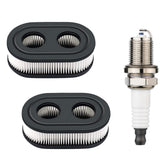 TESSTSY air filter and spark plug kit for Briggs & Stratton engines, quick install.