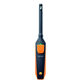 Testo 605i bendable probe at 90 degrees for tight in-duct measurements.