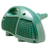 Tetra Pond Debris-Handling Pump front view with pre-filter basket for clog-free operation.