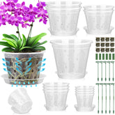 Tetutor orchid pots with clear holes show roots clearly for easy watering.