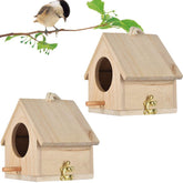Tfwadmx wooden bird house hanging in garden for small birds